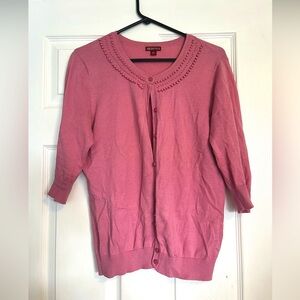 Merona Pink Knit Cardigan Sweater